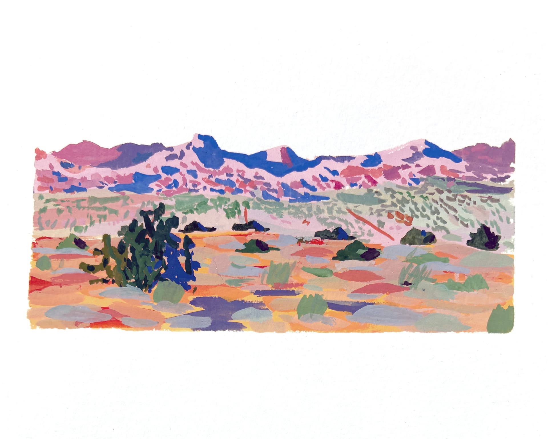 Joshua Tree, 2020 (gouache on paper)