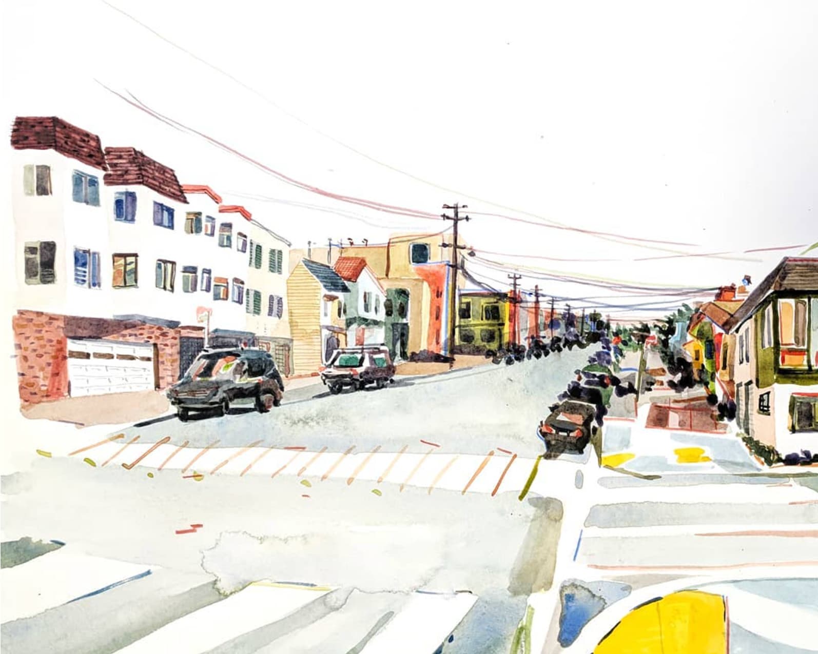 Sunset District, 2018 (watercolor on paper)